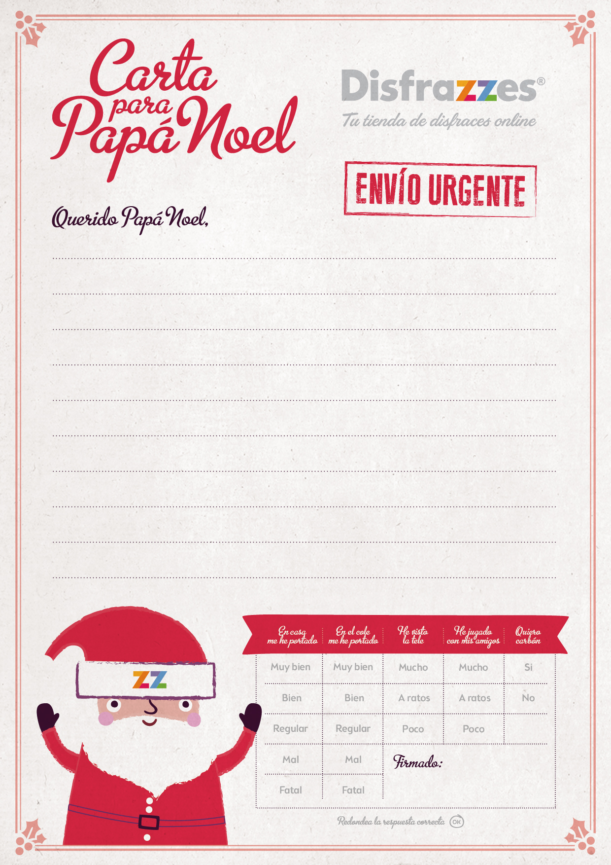 Carta Online Papa Noel carta a papa noel - Blog de Disfrazzes