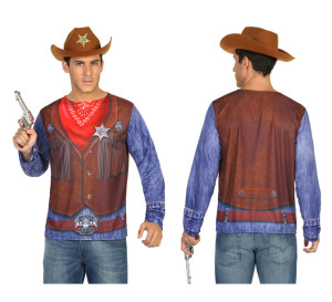 camiseta disfraz de vaquero