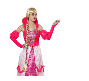 Peluca rubia de Rapunzel