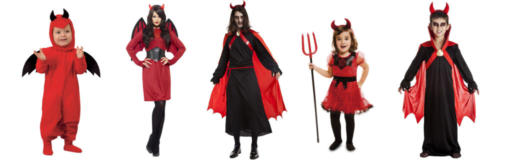 disfraces en familia diablos