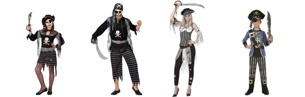 disfraces pirata fantasma familia