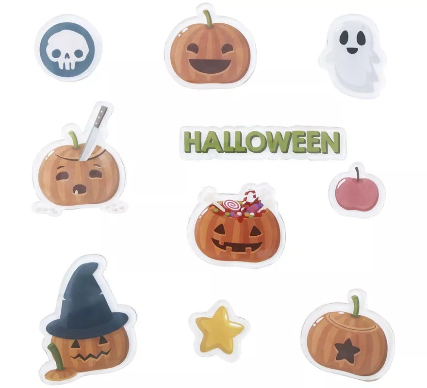 Translation missing: es.10 Pegatinas de Gel Calabazas Halloween modelos surtidos