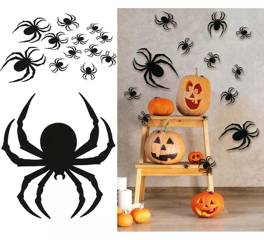 Translation missing: es.12 Siluetas negras Arañas de 6 a 19 cm