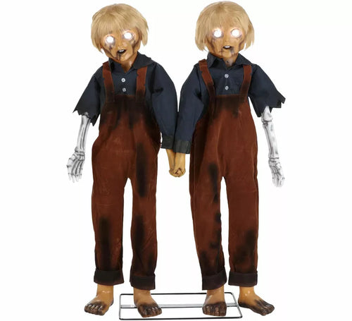 2 Niños con Luz, Sonido y Movimiento de 130 cm