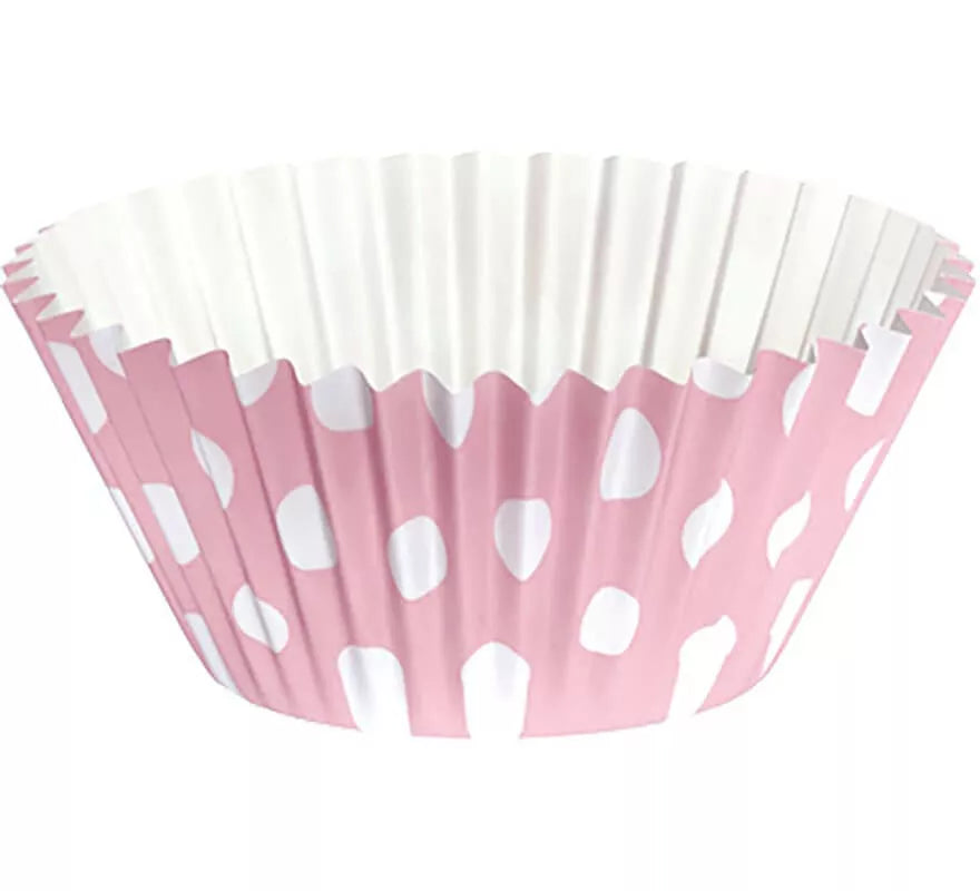 Translation missing: es.25 Recipientes para Cup Cake Rosas con Topos Blancos