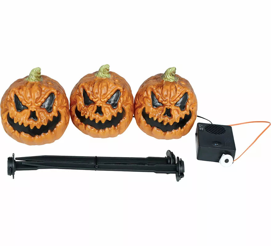 3 Calabazas con Luz y Sonido de 13 cm