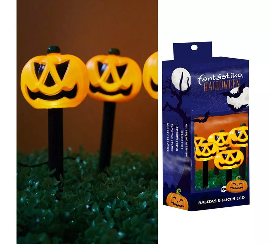 Translation missing: es.5 Faroles Calabaza iluminación LED de 8x39 cm