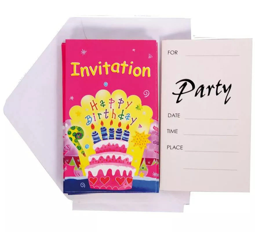 Translation missing: es.6 Invitaciones Happy Birthday con Sobre