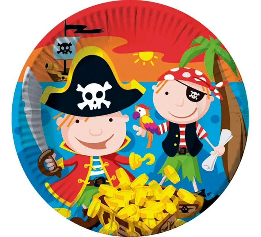 Translation missing: es.6 Platos de Piratas de 22 cm