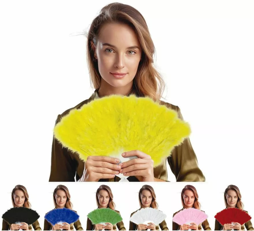 Translation missing: es.Abanico con Plumas de 16 Palas en varios colores