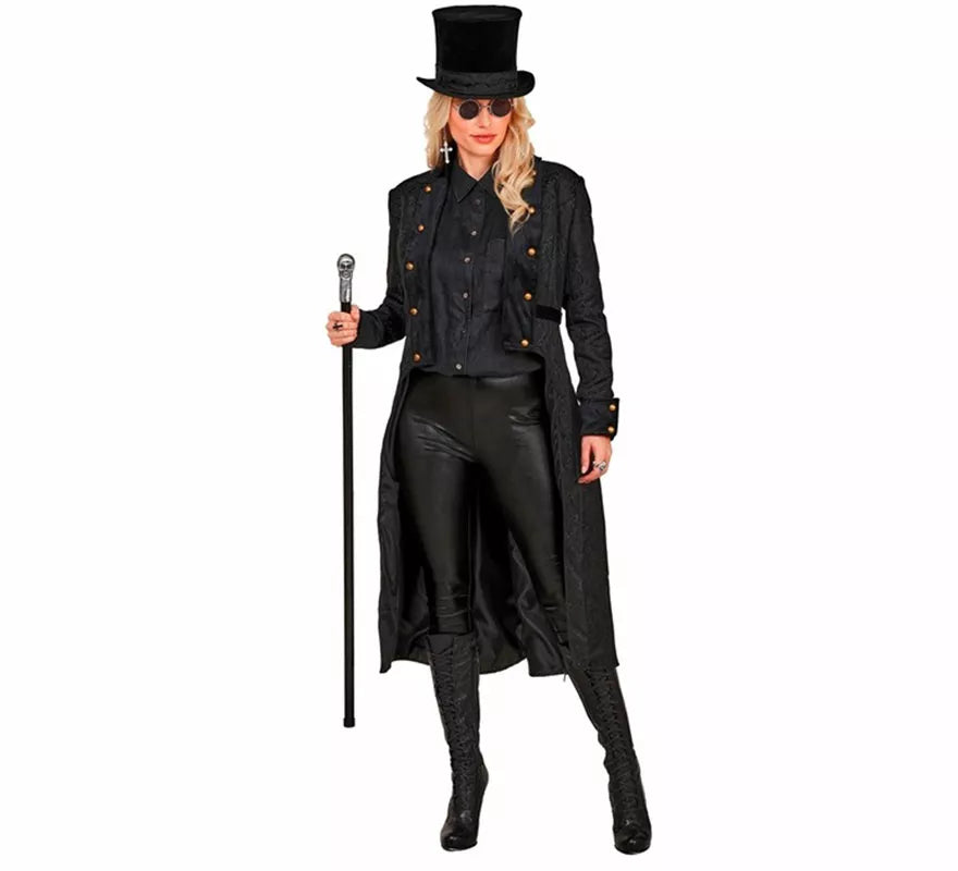 Abrigo Victoriano negro para mujer