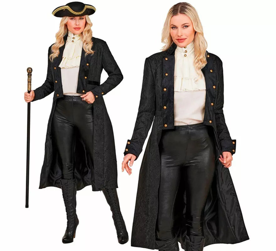 Abrigo Victoriano negro para mujer