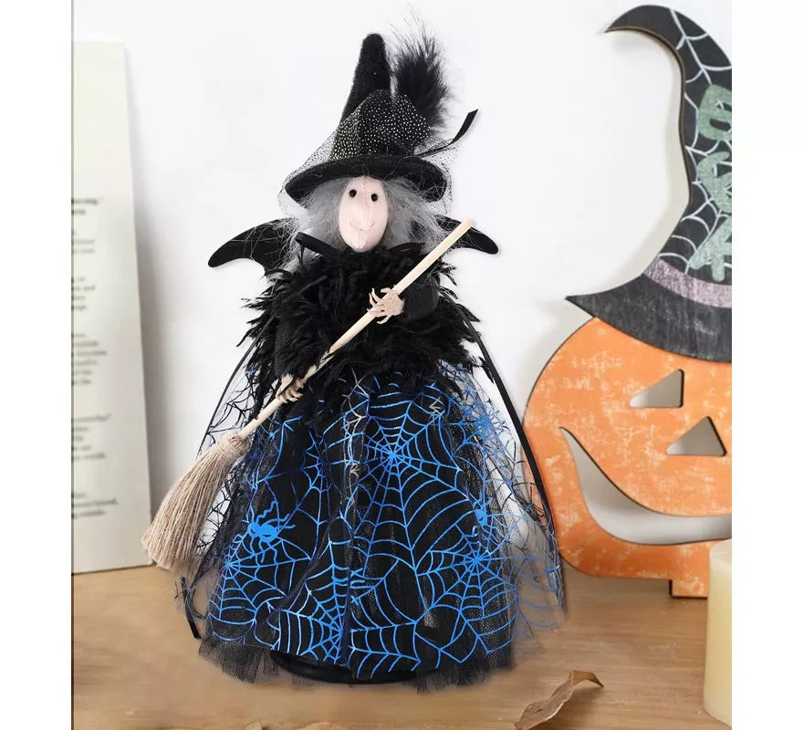 Translation missing: es.Adorno Bruja Luxe Azul 28 cm