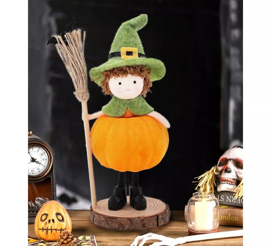 Translation missing: es.Adorno Muñeco Calabaza con Escoba 15 cm