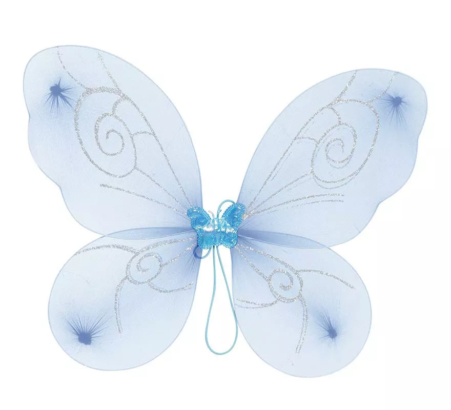 Alas Azules para Disfraz de Hada de 45x38 cm