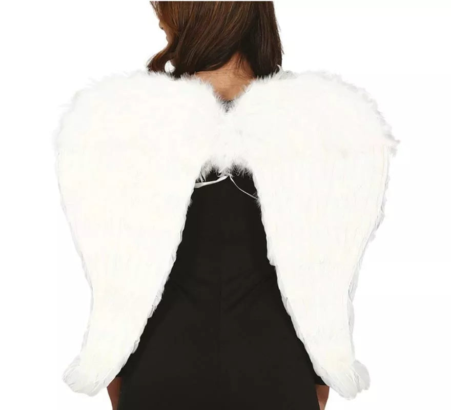 Translation missing: es.Alas Blancas con Plumas de 80X60 cm
