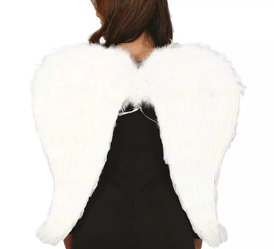 Translation missing: es.Alas Blancas con Plumas de 80X60 cm