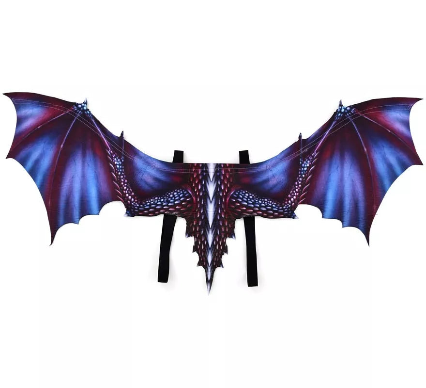 Alas de Dragón azul de 92x34 cm