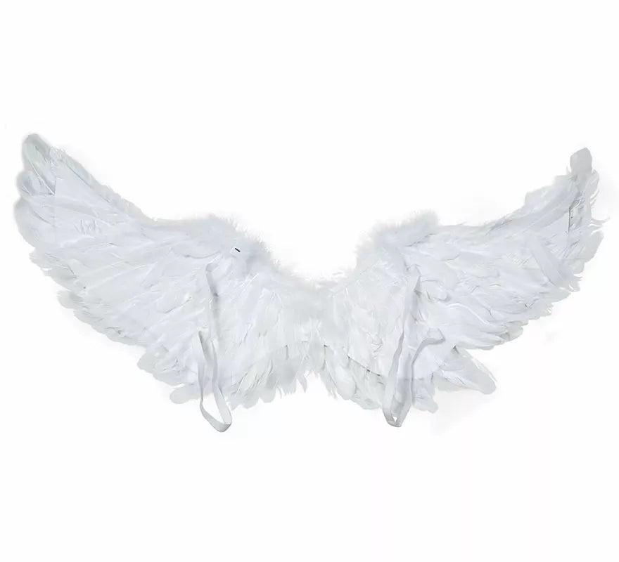 Translation missing: es.Alas de Plumas blanca con luz de 80x40 cm