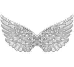 Alas de Tejido plata de 57x26 cm