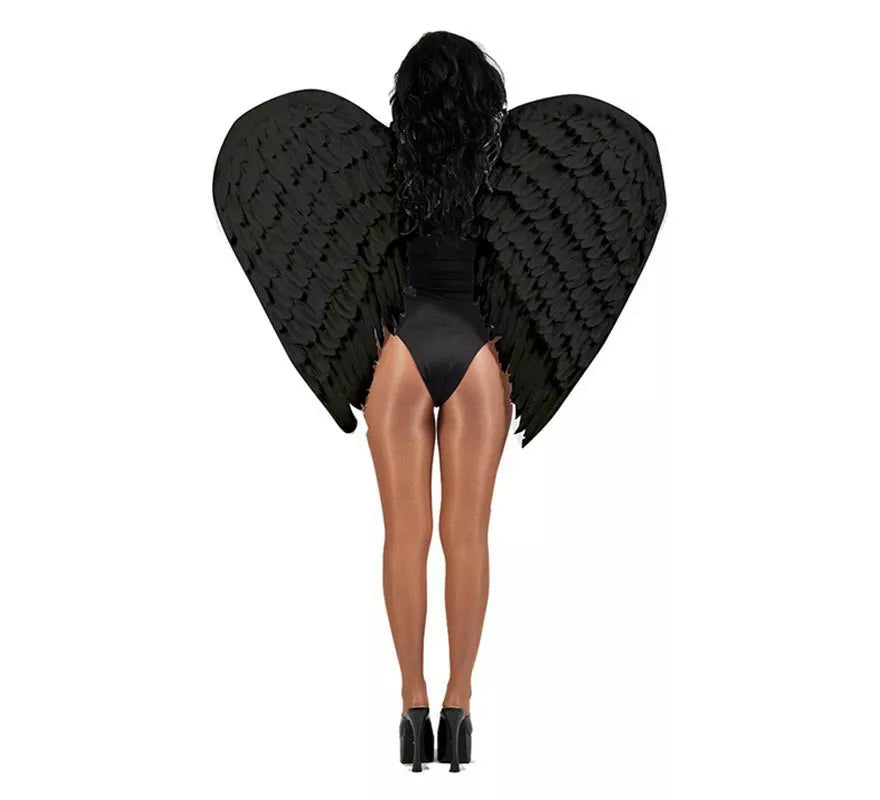Translation missing: es.Alas Gigantes Plumas Negras 100X80 cm