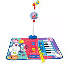 Alfombra Batería y Piano con Micrófono de Pie y Baquetas Peppa Pig