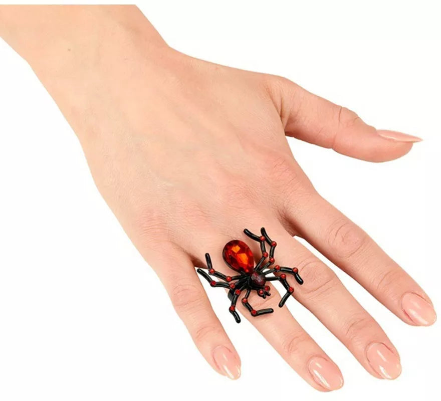 Translation missing: es.Anillo Araña con Gema y Diamantes rojos