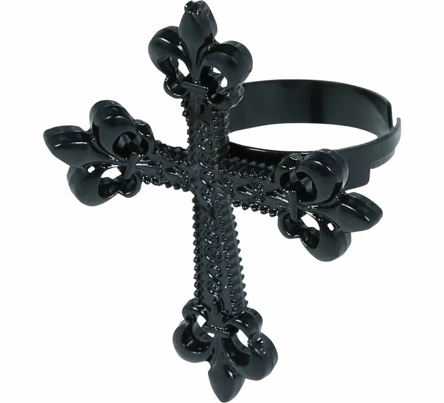Anillo Cruz Gótica de 4 cm