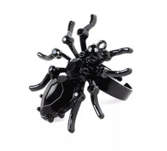 Anillo de Araña negra de metal