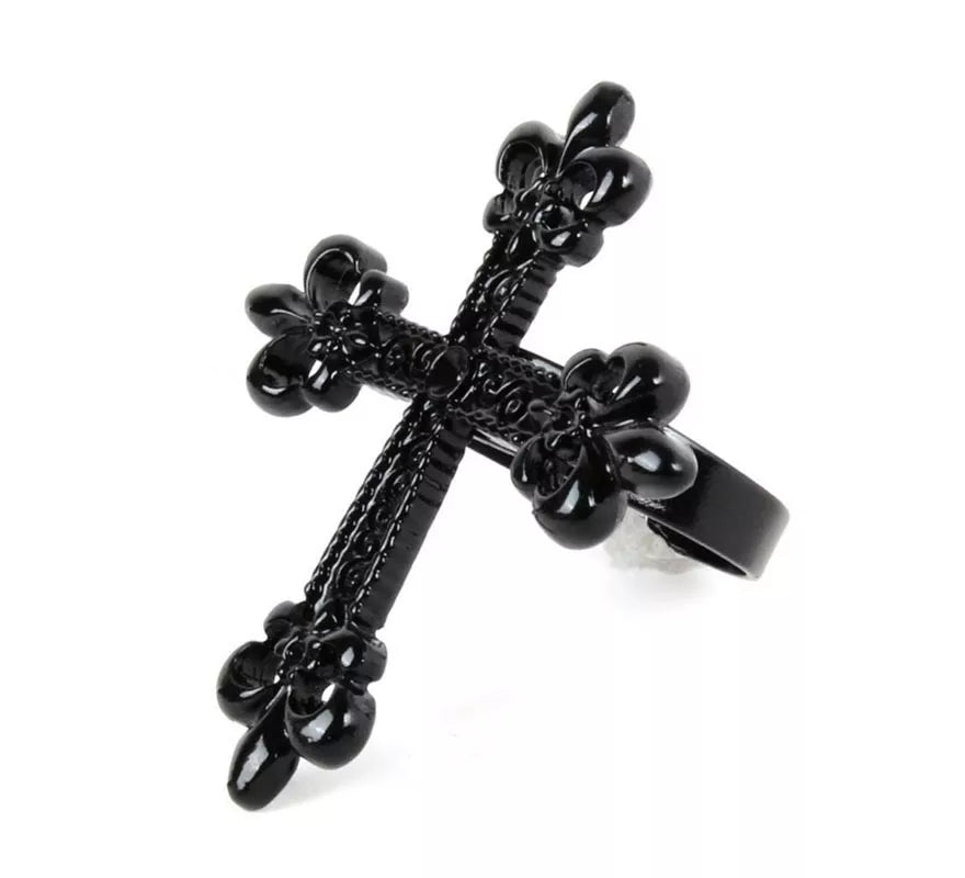 Translation missing: es.Anillo de Cruz negra de metal
