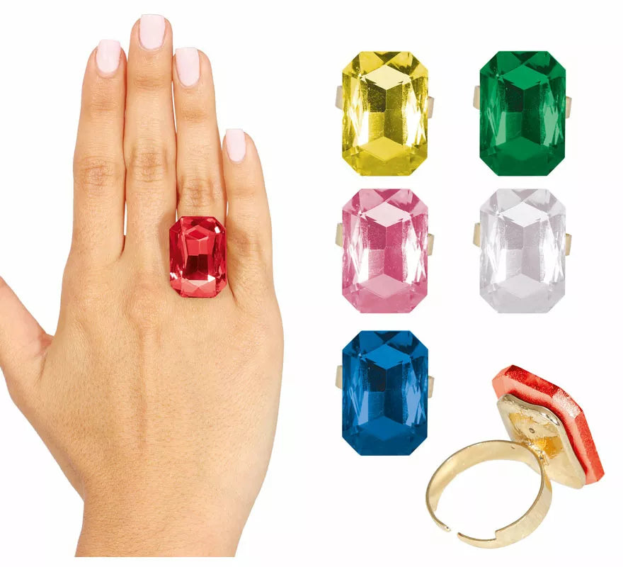 Translation missing: es.Anillo de imitación de Piedra Preciosa en colores surtidos