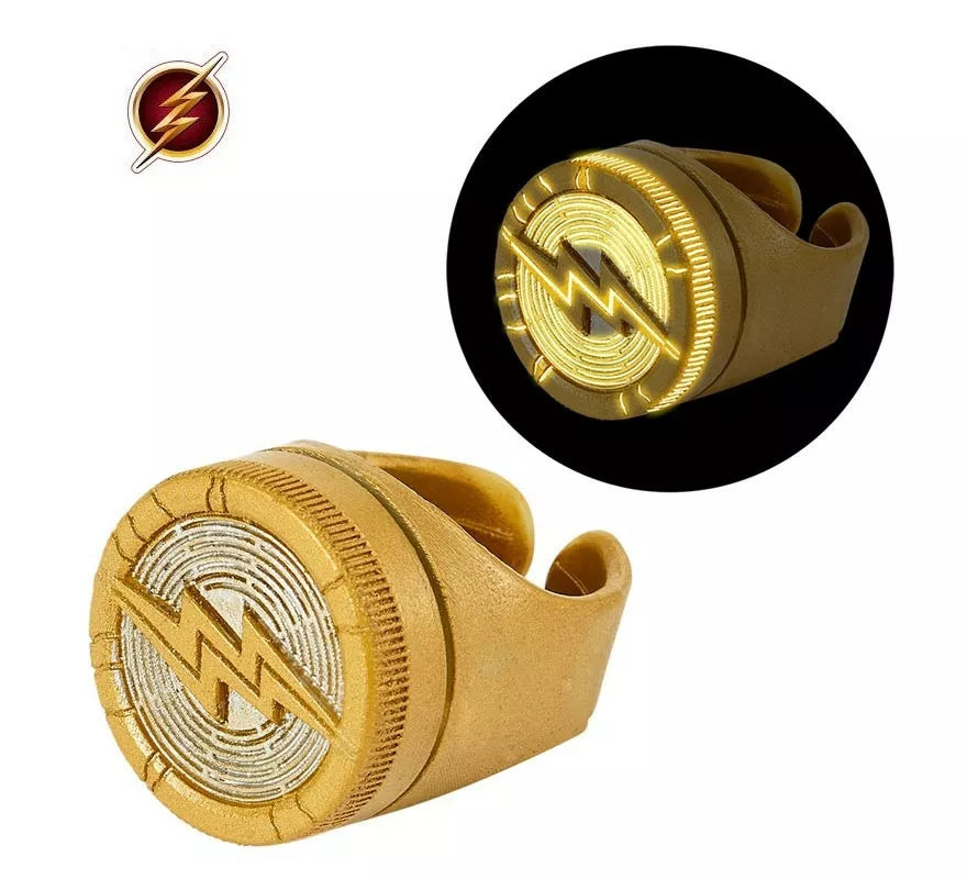 Translation missing: es.Anillo de The Flash dorado con luz infantil