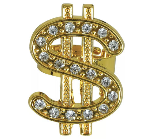 Anillo Dólar Metálico dorado