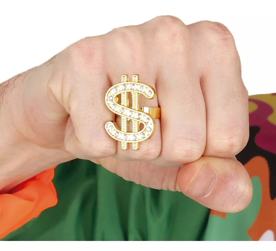 Translation missing: es.Anillo Dólar Metálico dorado