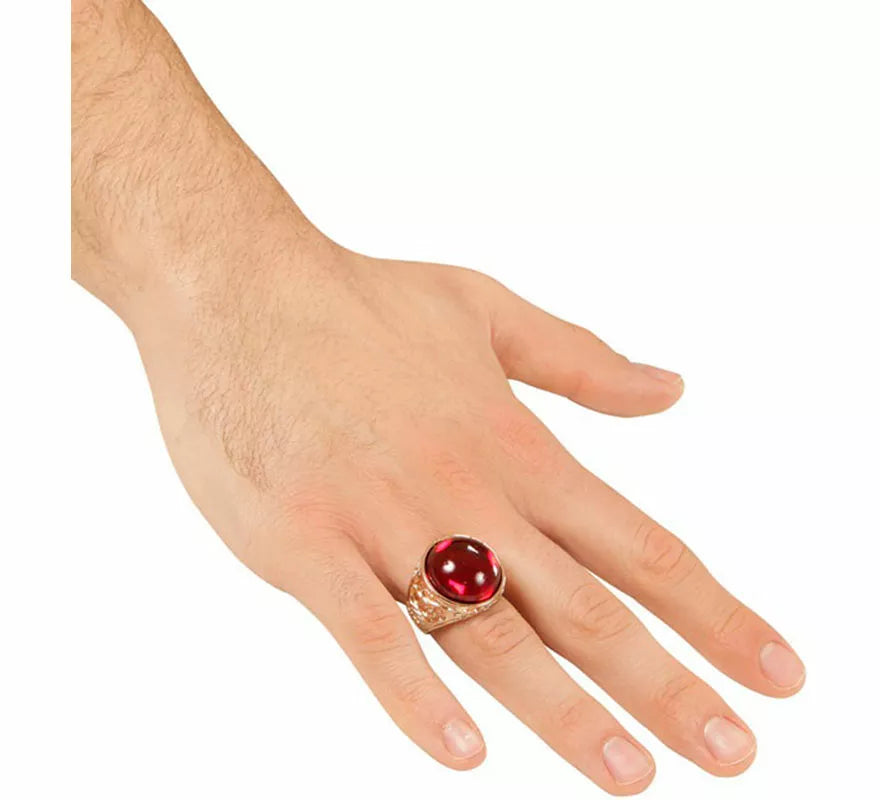 Translation missing: es.Anillo dorado con Gema roja