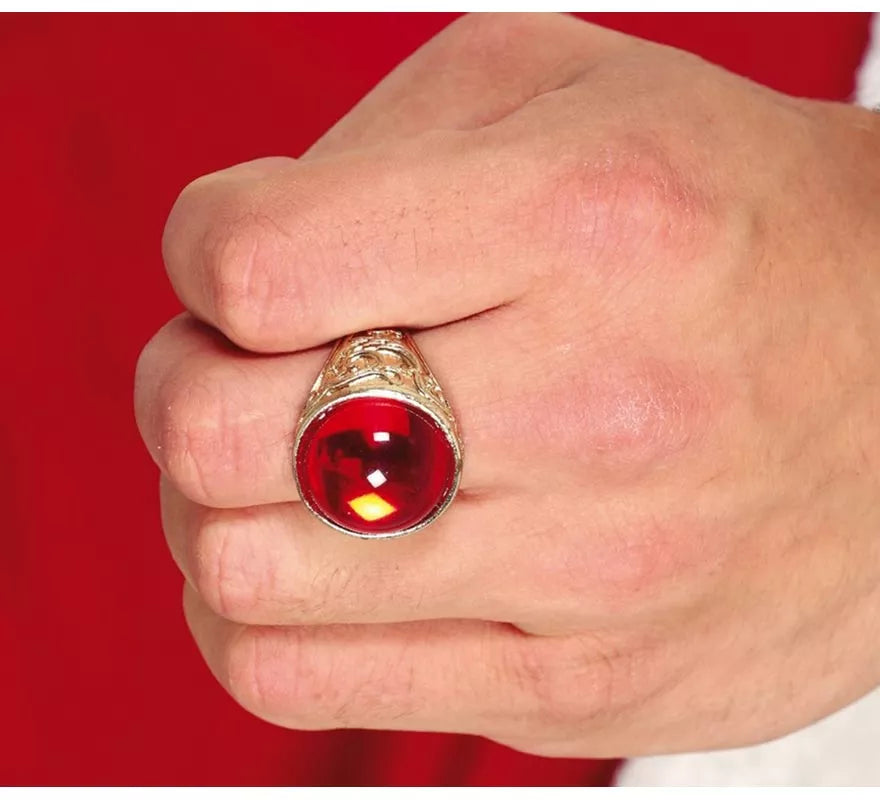 Translation missing: es.Anillo dorado con Rubí de plástico