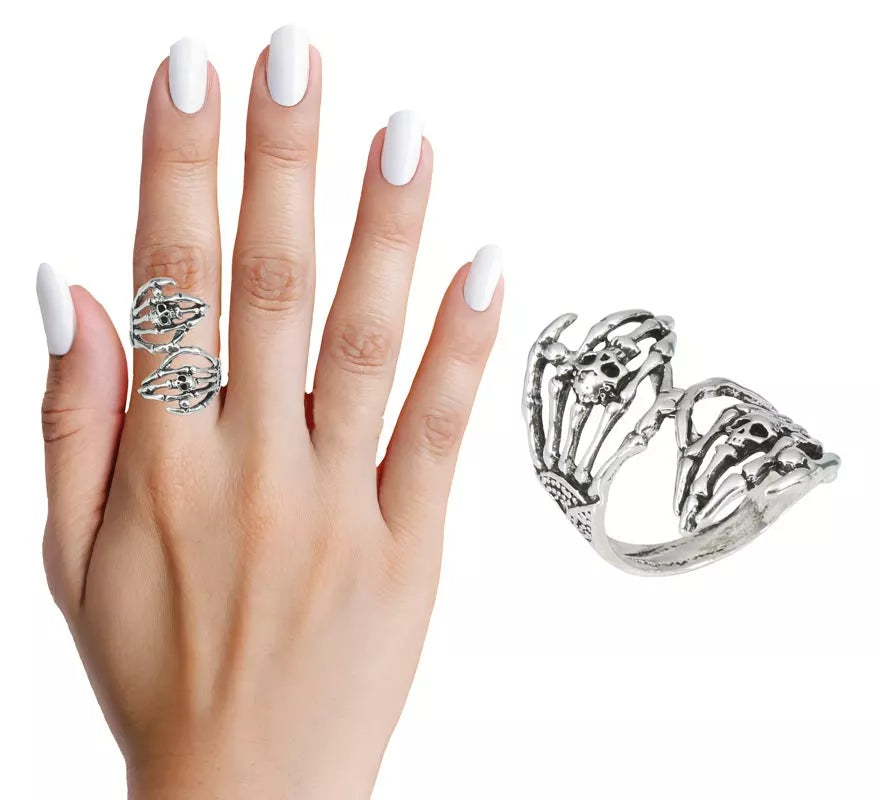 Translation missing: es.Anillo Manos Esqueleto de Metal