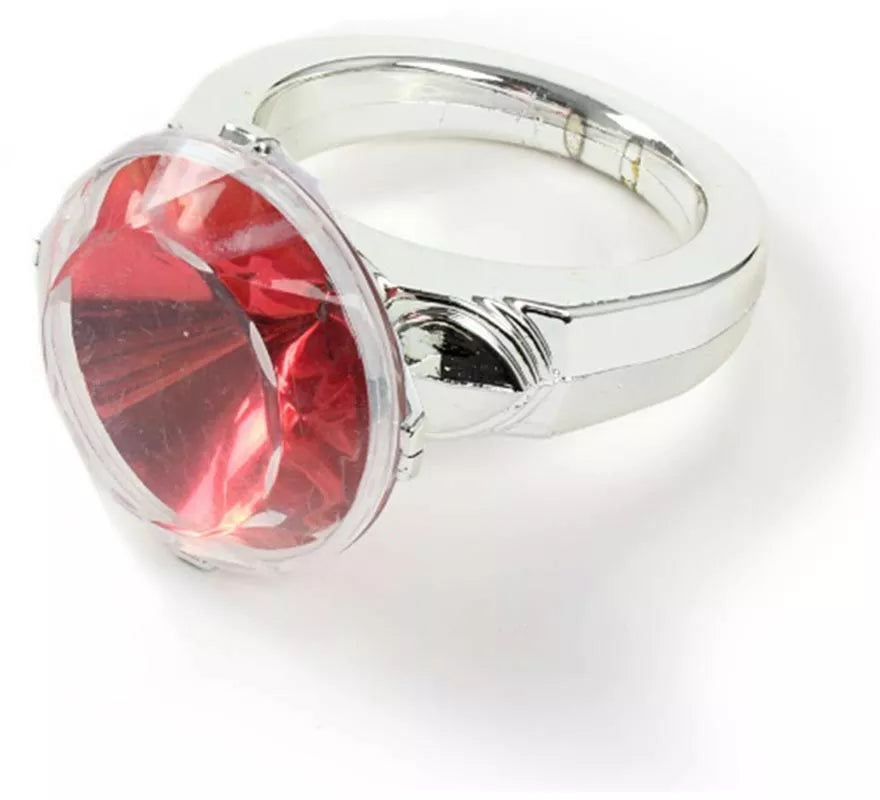 Translation missing: es.Anillo plateado con Diamante rojo