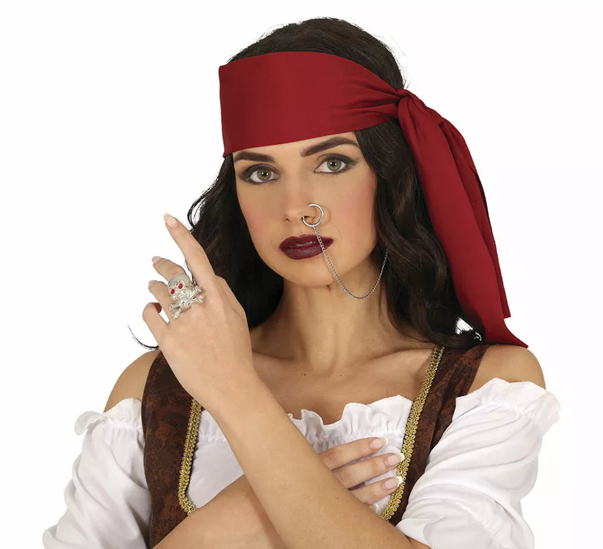 Translation missing: es.Anillo y Pendiente con Piercing Pirata adulta