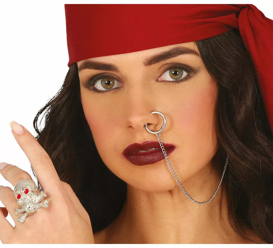 Translation missing: es.Anillo y Pendiente con Piercing Pirata adulta