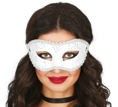 Antifaz Blanco elegante adulto