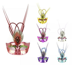 Antifaz Carnaval con tocado colores surtidos