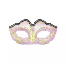 Antifaz Carnaval lila y dorado