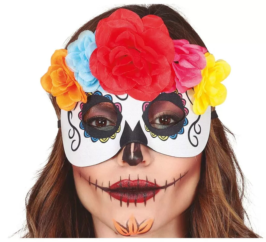 Translation missing: es.Antifaz de Catrina con Flores
