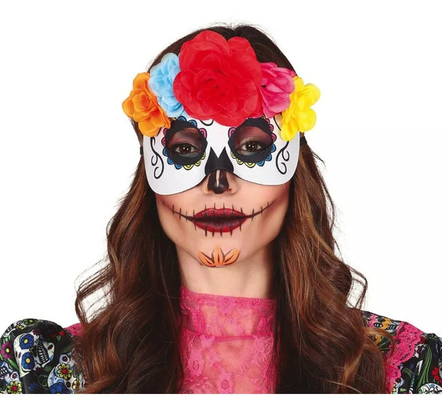 Translation missing: es.Antifaz de Catrina con Flores