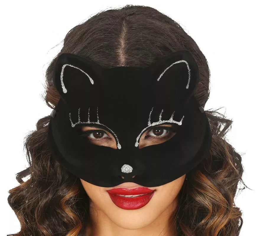 Translation missing: es.Antifaz de Gato negro de Terciopelo