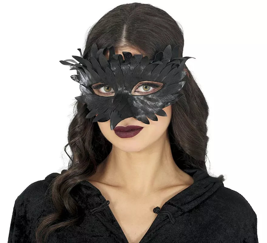 Translation missing: es.Antifaz de Plumas con Pico negro
