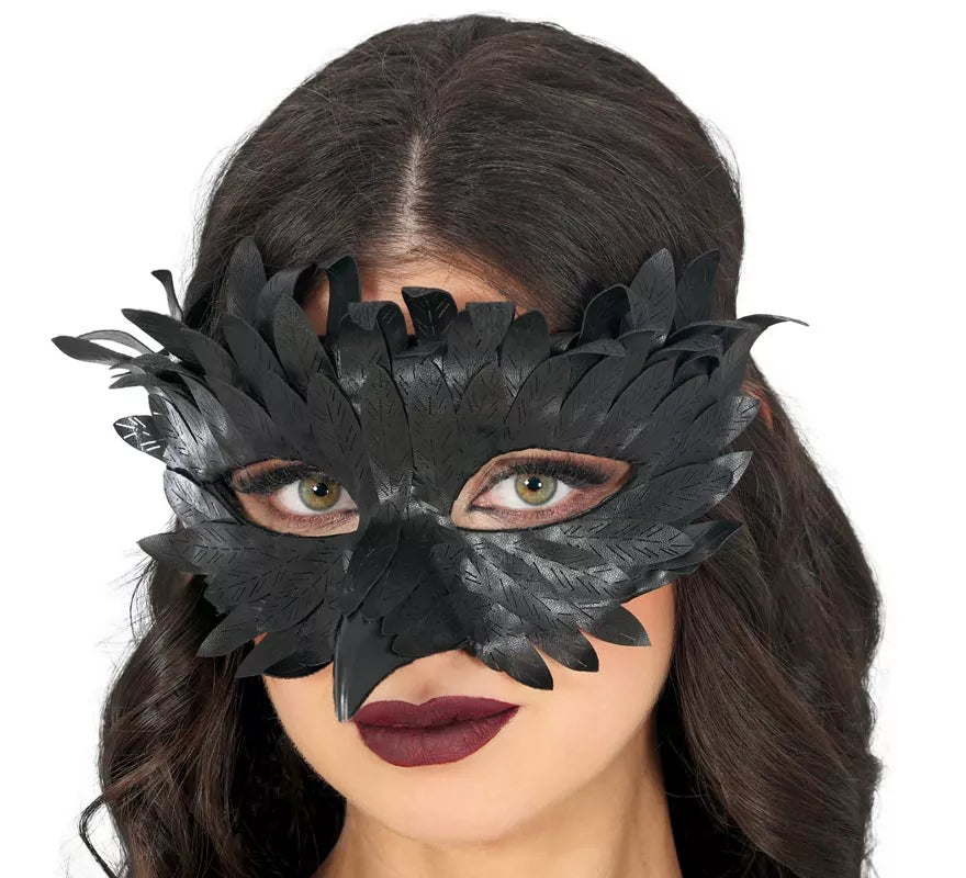 Translation missing: es.Antifaz de Plumas con Pico negro