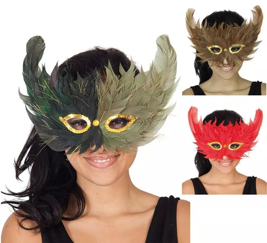 Translation missing: es.Antifaz de Plumas en varios colores