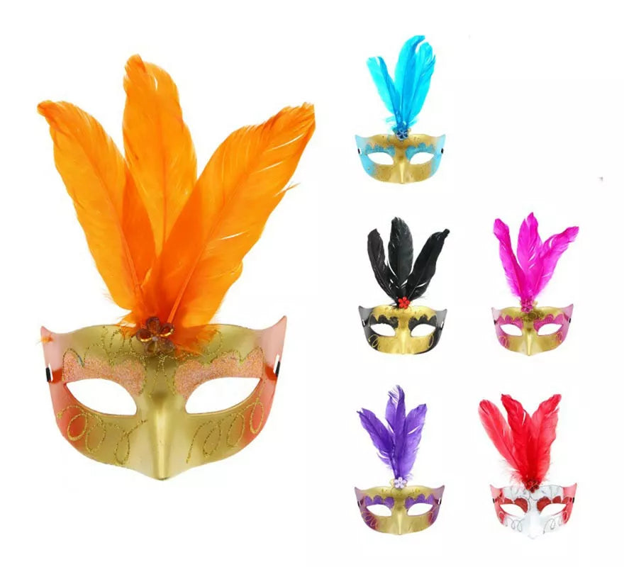 Translation missing: es.Antifaz de Plumas mate colores surtidos